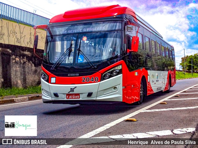 Itajaí Transportes Coletivos 2040 na cidade de Campinas, São Paulo, Brasil, por Henrique Alves de Paula Silva. ID da foto: 9593010.