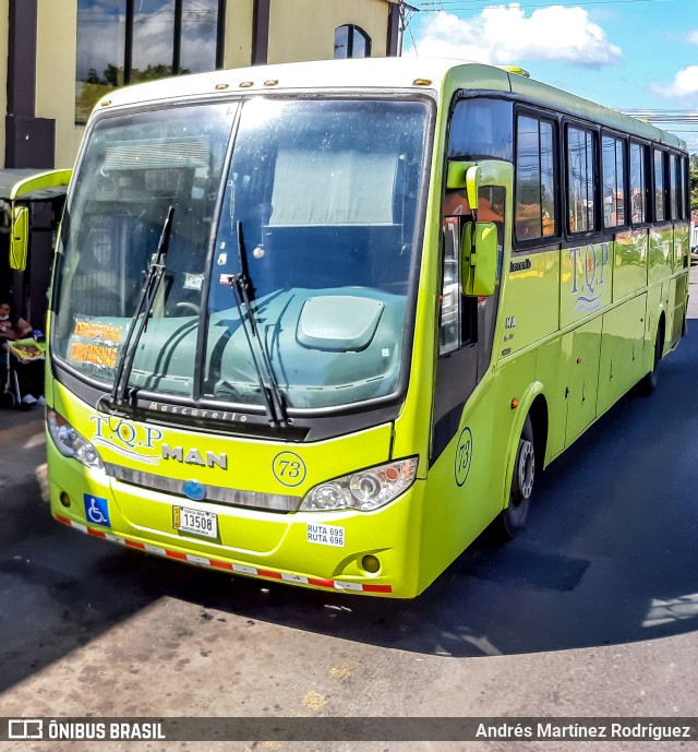 TQP - Transportes Quepos Puntarenas 73 na cidade de Orotina, Alajuela, Costa Rica, por Andrés Martínez Rodríguez. ID da foto: 9590576.