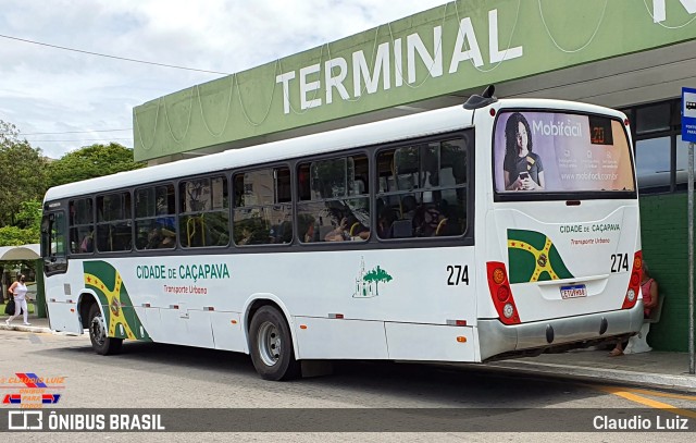 ABC Transportes Coletivos - Cidade de Caçapava 274 na cidade de Caçapava, São Paulo, Brasil, por Claudio Luiz. ID da foto: 9590149.