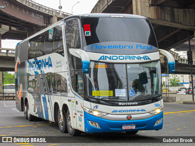 Empresa de Transportes Andorinha 7404 na cidade de Rio de Janeiro, Rio de Janeiro, Brasil, por Gabriel Brook. ID da foto: 9593026.