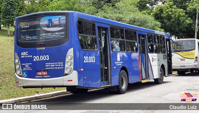 ABC Transportes Coletivos  Vale do Paraíba 20.003 na cidade de Caçapava, São Paulo, Brasil, por Claudio Luiz. Número da foto: #9590131.