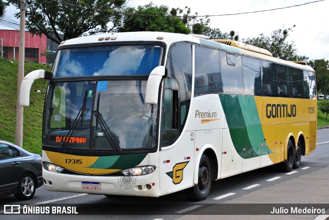 Empresa Gontijo de Transportes 17315 na cidade de Campinas, São Paulo, Brasil, por Julio Medeiros. ID da foto: 9589662.