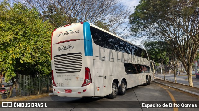 Auto Viação Catarinense 3712 na cidade de São Paulo, São Paulo, Brasil, por Espedito de Brito Gomes. ID da foto: 9592163.