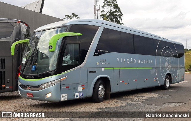 Viação Garcia 8483 na cidade de Imbaú, Paraná, Brasil, por Gabriel Guachineski. ID da foto: 9592352.