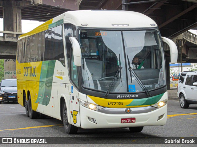 Empresa Gontijo de Transportes 18735 na cidade de Rio de Janeiro, Rio de Janeiro, Brasil, por Gabriel Brook. ID da foto: 9592810.