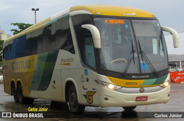 Empresa Gontijo de Transportes 18155 na cidade de Goiânia, Goiás, Brasil, por Carlos Júnior. ID da foto: 9594977.