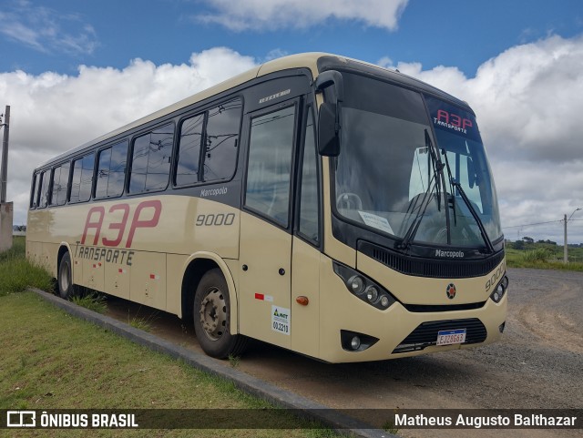 A3P Transportes e Turismo 9000 na cidade de Bragança Paulista, São Paulo, Brasil, por Matheus Augusto Balthazar. ID da foto: 9596535.