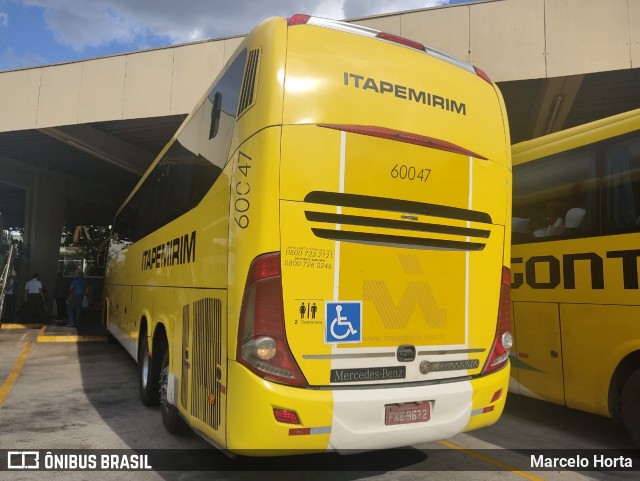 Viação Itapemirim 60047 na cidade de Ribeirão Preto, São Paulo, Brasil, por Marcelo Horta. Número da foto: #9594576.