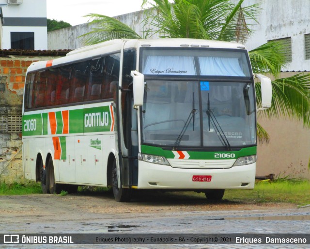 Empresa Gontijo de Transportes 21060 na cidade de Eunápolis, Bahia, Brasil, por Eriques  Damasceno. ID da foto: 9595920.