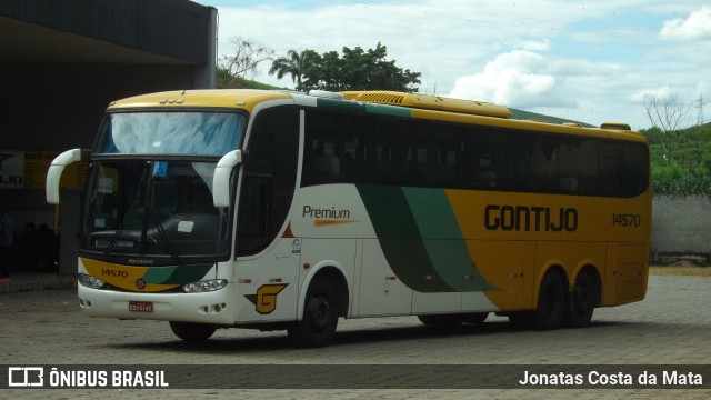 Empresa Gontijo de Transportes 14570 na cidade de Governador Valadares, Minas Gerais, Brasil, por Jonatas Costa da Mata. ID da foto: 9593918.