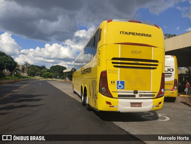 Viação Itapemirim 60047 na cidade de Ribeirão Preto, São Paulo, Brasil, por Marcelo Horta. ID da foto: 9594585.