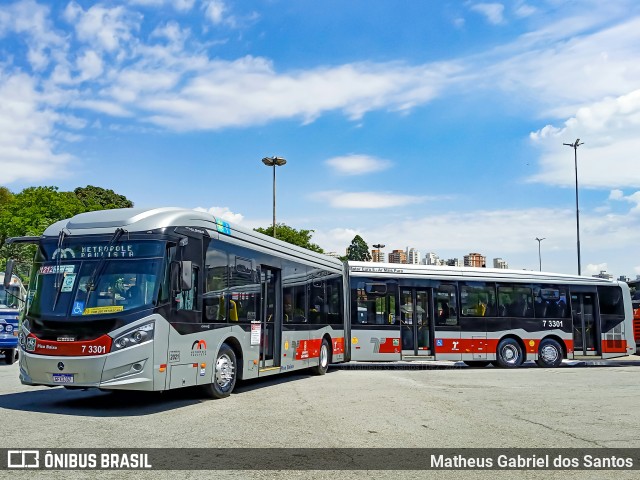 Viação Metrópole Paulista - Zona Sul 7 3301 na cidade de São Paulo, São Paulo, Brasil, por Matheus Gabriel dos Santos. ID da foto: 9595926.