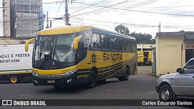 Viação Sandra 2600 na cidade de São João del Rei, Minas Gerais, Brasil, por Carlos Eduardo Santos. ID da foto: 9593312.