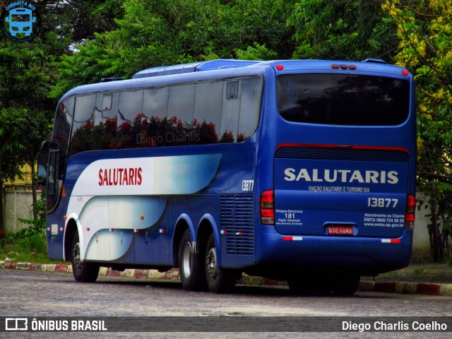 Viação Salutaris e Turismo 13877 na cidade de Vitória da Conquista, Bahia, Brasil, por Diego Charlis Coelho. ID da foto: 9594997.