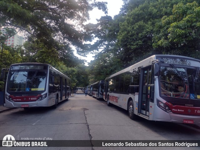 Viação Gatusa Transportes Urbanos 7 6055 na cidade de São Paulo, São Paulo, Brasil, por Leonardo Sebastiao dos Santos Rodrigues. Número da foto: #9597878.