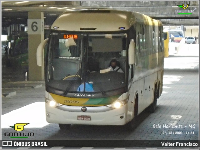 Empresa Gontijo de Transportes 18095 na cidade de Belo Horizonte, Minas Gerais, Brasil, por Valter Francisco. ID da foto: 9599326.