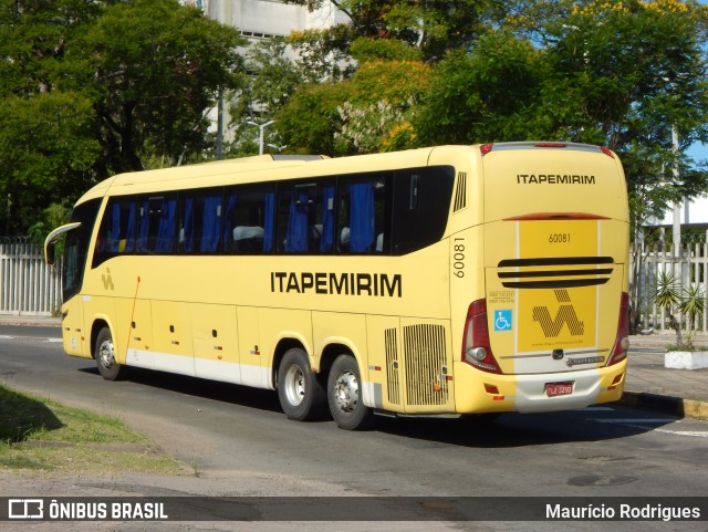 Viação Itapemirim 60081 na cidade de Porto Alegre, Rio Grande do Sul, Brasil, por Maurício Rodrigues. ID da foto: 9600632.