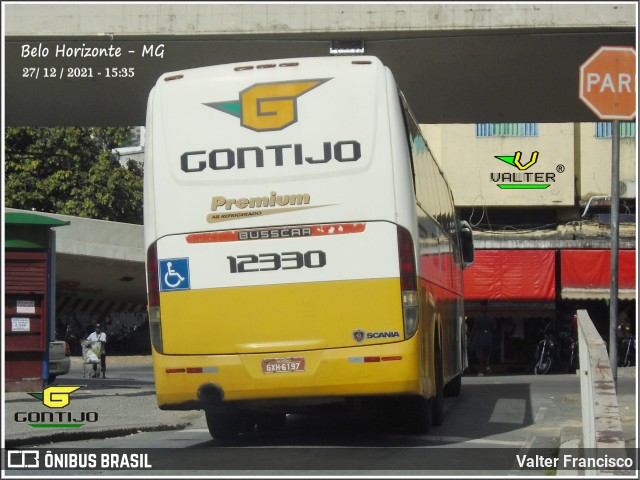 Empresa Gontijo de Transportes 12330 na cidade de Belo Horizonte, Minas Gerais, Brasil, por Valter Francisco. ID da foto: 9598163.