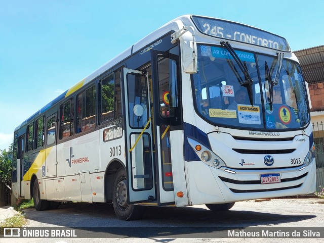 Viação Pinheiral 3013 na cidade de Volta Redonda, Rio de Janeiro, Brasil, por Matheus Martins da Silva. ID da foto: 9597119.