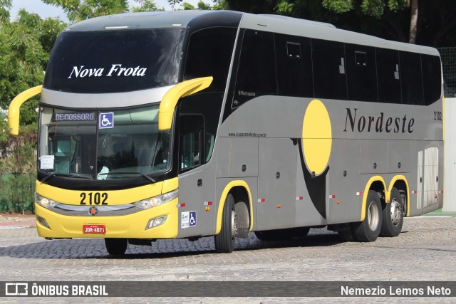 Viação Nordeste 2102 na cidade de Fortaleza, Ceará, Brasil, por Nemezio Lemos Neto. Número da foto: #9598870.