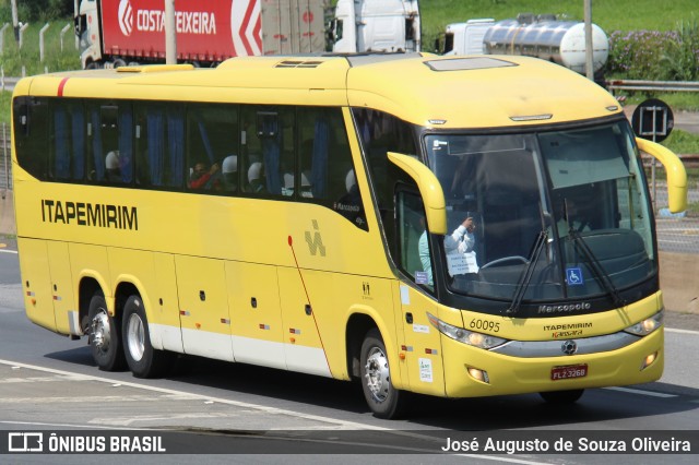 Viação Itapemirim 60095 na cidade de Aparecida, São Paulo, Brasil, por José Augusto de Souza Oliveira. Número da foto: #9599668.
