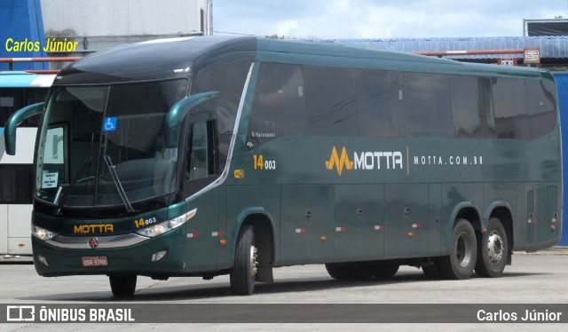 Viação Motta 14003 na cidade de Goiânia, Goiás, Brasil, por Carlos Júnior. ID da foto: 9599315.