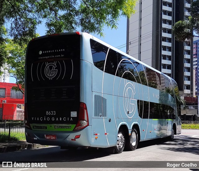 Viação Garcia 8633 na cidade de Curitiba, Paraná, Brasil, por Roger Coelho. ID da foto: 9599120.