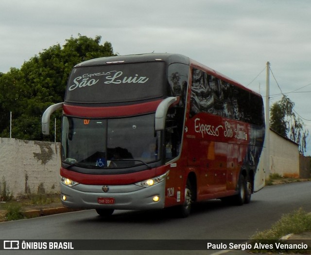 Expresso São Luiz 7820 na cidade de Cuiabá, Mato Grosso, Brasil, por Paulo Sergio Alves Venancio. Número da foto: #9600300.