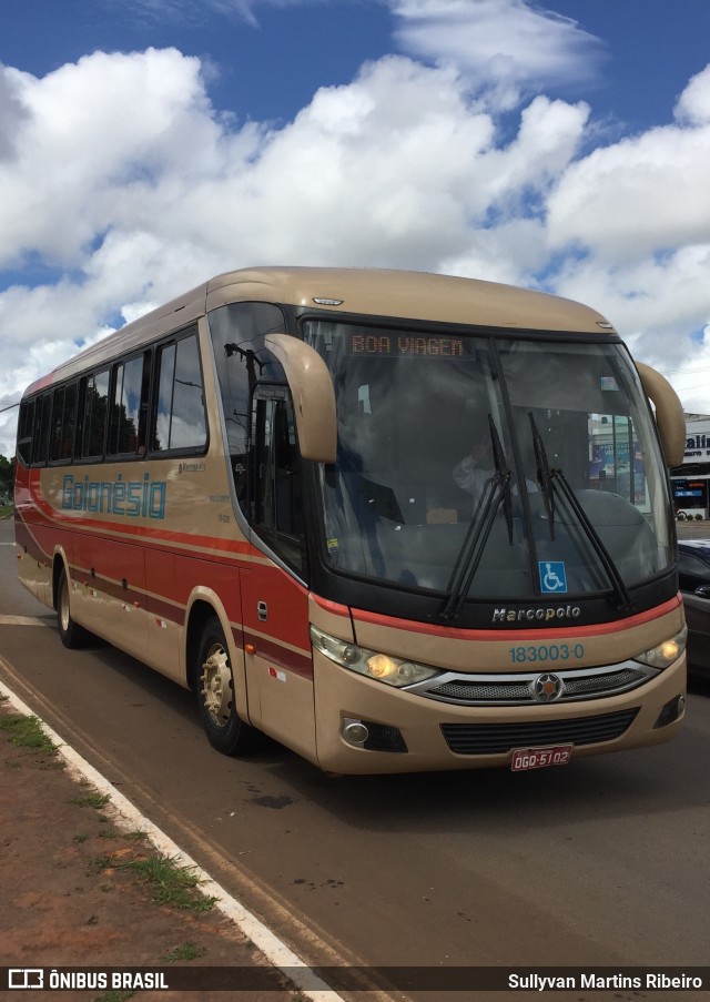 Auto Viação Goianésia 183003-0 na cidade de Anápolis, Goiás, Brasil, por Sullyvan Martins Ribeiro. Número da foto: #9600148.