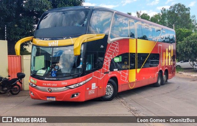 UTIL - União Transporte Interestadual de Luxo 11914 na cidade de Cuiabá, Mato Grosso, Brasil, por Leon Gomes. Número da foto: #9599779.