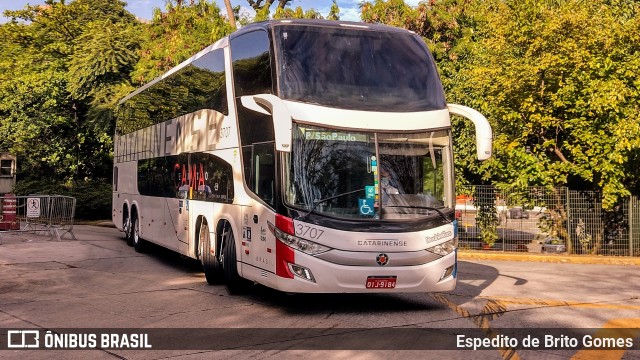 Auto Viação Catarinense 3707 na cidade de São Paulo, São Paulo, Brasil, por Espedito de Brito Gomes. ID da foto: 9601391.