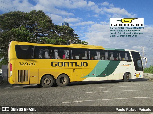 Empresa Gontijo de Transportes 12820 na cidade de São José dos Campos, São Paulo, Brasil, por Paulo Rafael Peixoto. ID da foto: 9601815.