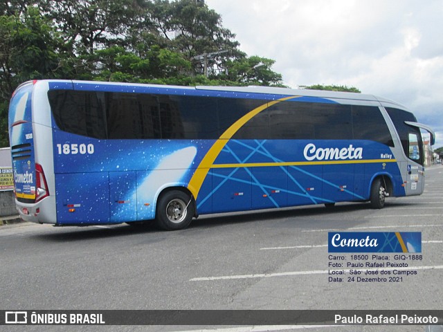 Viação Cometa 18500 na cidade de São José dos Campos, São Paulo, Brasil, por Paulo Rafael Peixoto. Número da foto: #9601633.