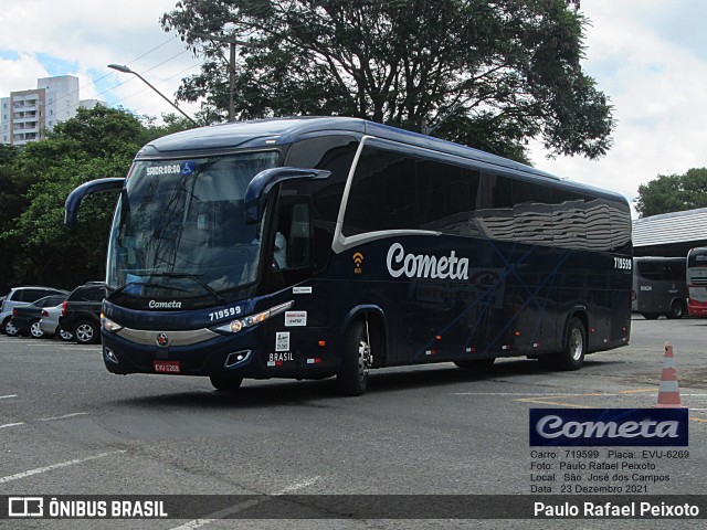 Viação Cometa 719599 na cidade de São José dos Campos, São Paulo, Brasil, por Paulo Rafael Peixoto. ID da foto: 9601667.