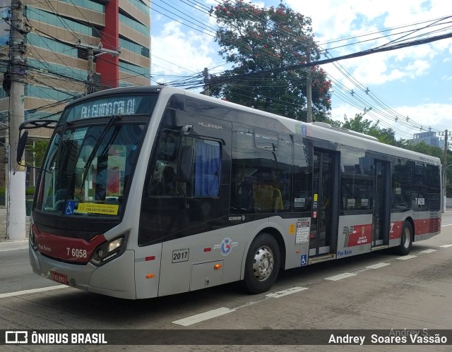 Viação Gatusa Transportes Urbanos 7 6058 na cidade de São Paulo, São Paulo, Brasil, por Andrey  Soares Vassão. ID da foto: 9602908.