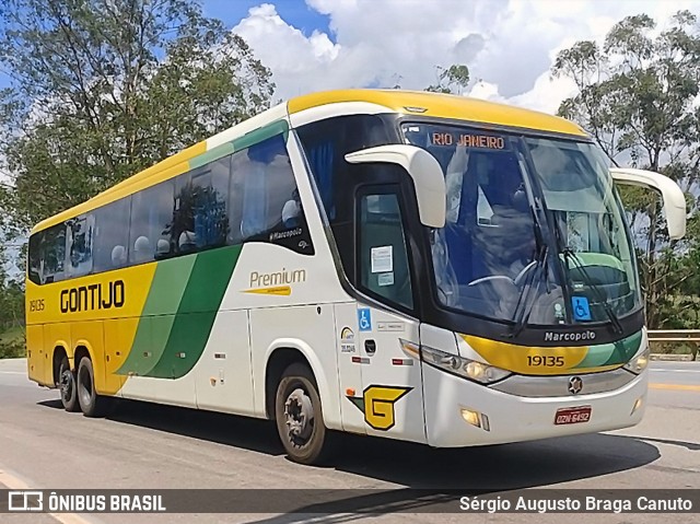 Empresa Gontijo de Transportes 19135 na cidade de Conselheiro Lafaiete, Minas Gerais, Brasil, por Sérgio Augusto Braga Canuto. Número da foto: #9604868.