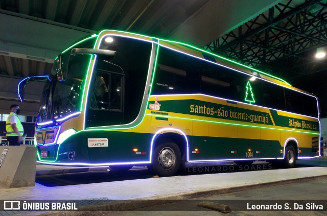 Viação Rápido Brasil 1004 na cidade de Santos, São Paulo, Brasil, por Leonardo S. Da Silva. Número da foto: #9602783.