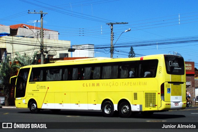 Viação Itapemirim 9553 na cidade de Uberaba, Minas Gerais, Brasil, por Junior Almeida. ID da foto: 9602421.