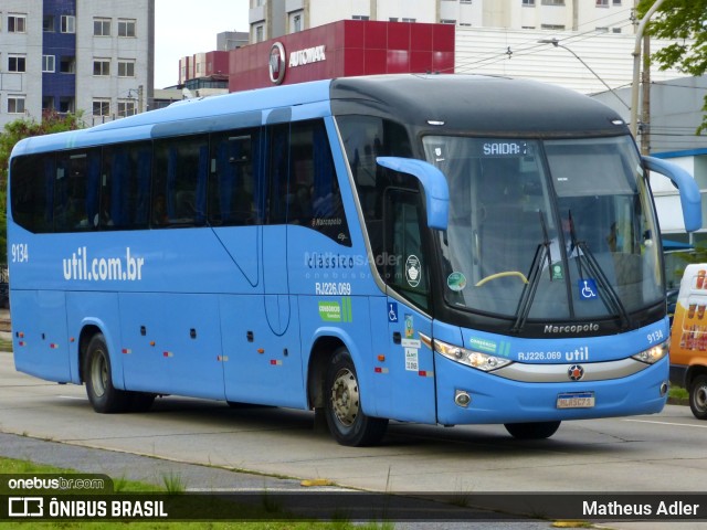 UTIL - União Transporte Interestadual de Luxo 9134 na cidade de Belo Horizonte, Minas Gerais, Brasil, por Matheus Adler. Número da foto: #9603169.