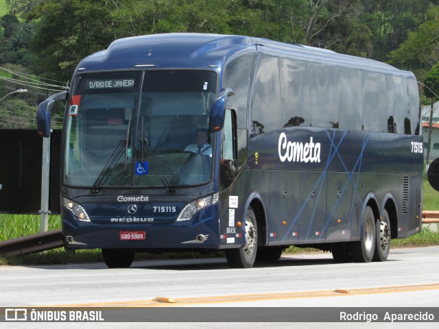 Viação Cometa 715115 na cidade de Conselheiro Lafaiete, Minas Gerais, Brasil, por Rodrigo  Aparecido. ID da foto: 9603538.