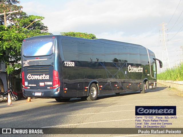 Viação Cometa 721550 na cidade de São José dos Campos, São Paulo, Brasil, por Paulo Rafael Peixoto. ID da foto: 9601719.