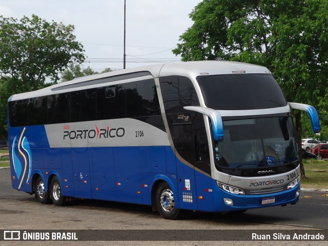 Auto Viação Porto Rico 2106 na cidade de Teresina, Piauí, Brasil, por Ruan Silva Andrade. ID da foto: 9603170.