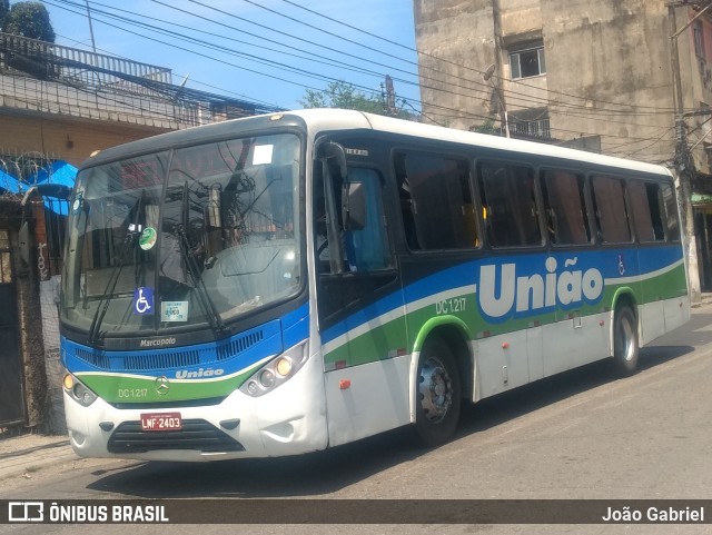 Viação União DC 1.217 na cidade de Duque de Caxias, Rio de Janeiro, Brasil, por João Gabriel. Número da foto: #9523005.