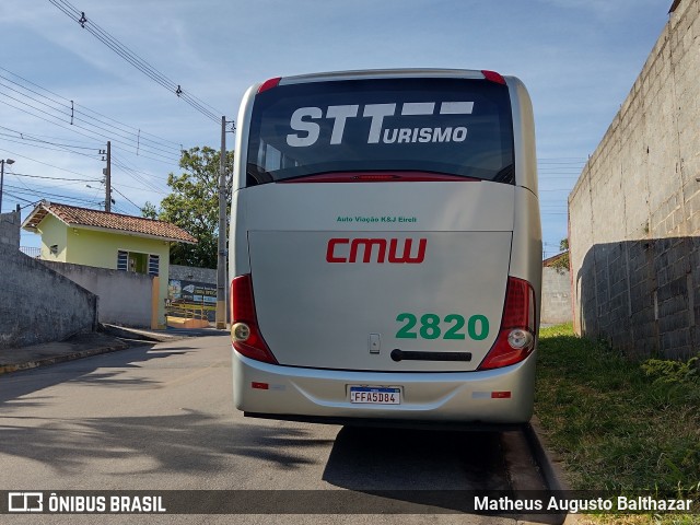 STT - Santa Tereza Transportes e Turismo 2820 na cidade de Bragança Paulista, São Paulo, Brasil, por Matheus Augusto Balthazar. Número da foto: #9521413.