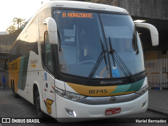 Empresa Gontijo de Transportes 18745 na cidade de Belo Horizonte, Minas Gerais, Brasil, por Hariel Bernades. ID da foto: 9522624.