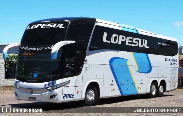 LopeSul Transportes - Lopes e Oliveira Transportes e Turismo - Lopes Sul 2082 na cidade de Frederico Westphalen, Rio Grande do Sul, Brasil, por JGILBERTO KNIPHOFF. Número da foto: #9521654.