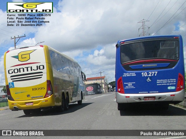 Empresa Gontijo de Transportes 18095 na cidade de São José dos Campos, São Paulo, Brasil, por Paulo Rafael Peixoto. ID da foto: 9606407.