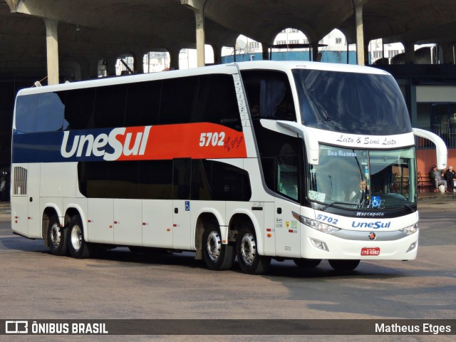 Unesul de Transportes 5702 na cidade de Porto Alegre, Rio Grande do Sul, Brasil, por Matheus Etges. Número da foto: #9606896.