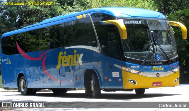 Rápido Expresso Fênix Viação 34025 na cidade de São Paulo, São Paulo, Brasil, por Carlos Júnior. ID da foto: 9607611.