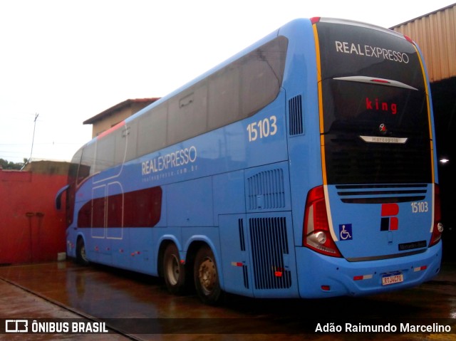 Real Expresso 15103 na cidade de Paracatu, Minas Gerais, Brasil, por Adão Raimundo Marcelino. ID da foto: 9608610.